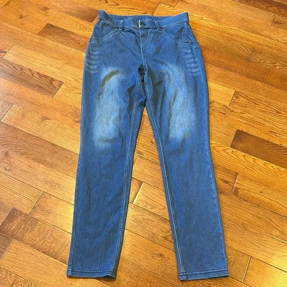 Hue light blue distressed leggings Jeans M - Picture 2 of 13